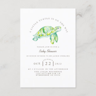 Turtle Waterverf Ocean Life Baby shower Kaart