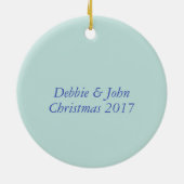 TURTLE WATERVERF PASTEL PERSONALIZED Ornamed Keramisch Ornament (Achterkant)