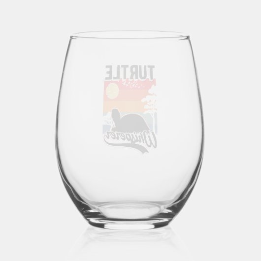 Turtle Whisperer Mini Wijnglas Zonder Voet (Achterkant)