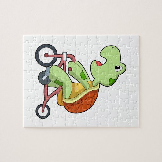Turtle with Bicycle Legpuzzel (Horizontaal)