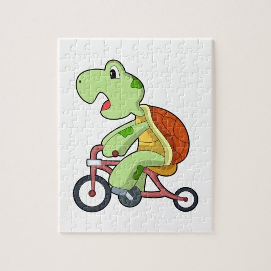 Turtle with Bicycle Legpuzzel (Verticaal)