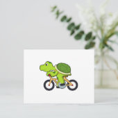 Turtle with Bicycle.PNG Briefkaart (Staand voorkant)