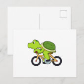 Turtle with Bicycle.PNG Briefkaart (Voorkant / Achterkant)
