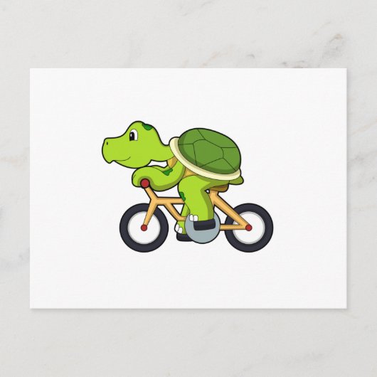 Turtle with Bicycle.PNG Briefkaart (Voorkant)