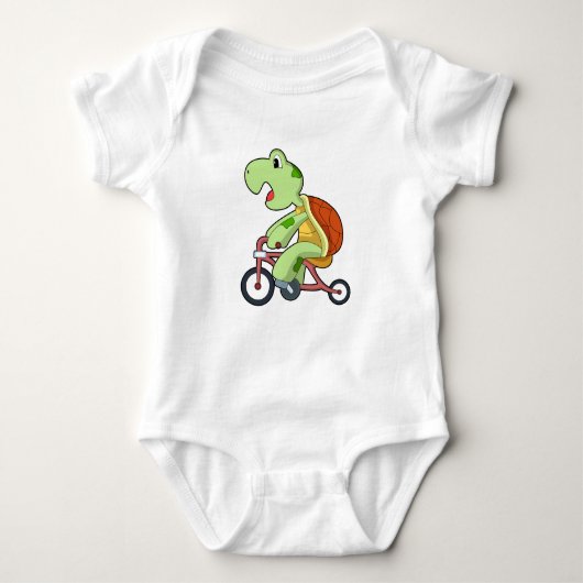Turtle with Bicycle Romper (Voorkant)