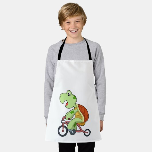 Turtle with Bicycle Schort (Gedragen)