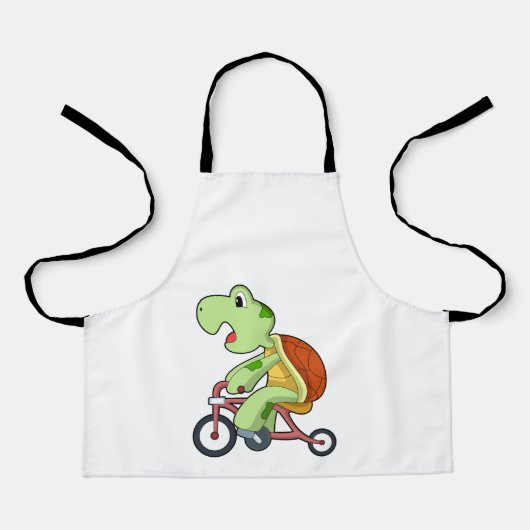 Turtle with Bicycle Schort (Voorkant)