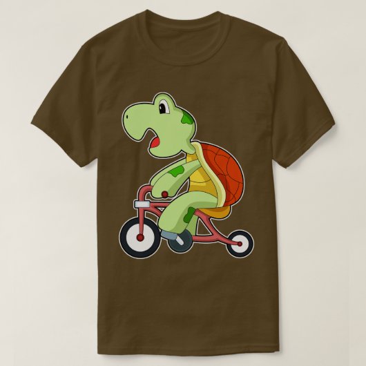 Turtle with Bicycle T-shirt (Design voorkant)