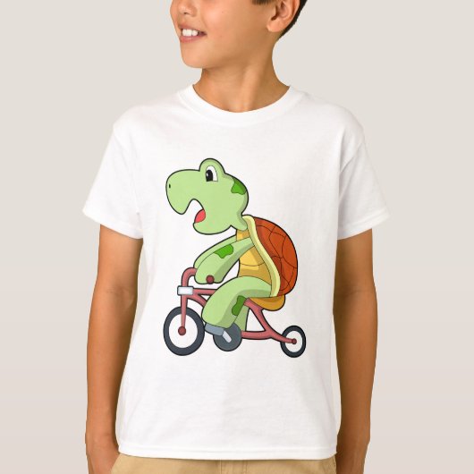 Turtle with Bicycle T-shirt (Voorkant)