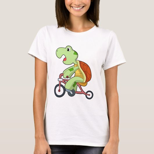 Turtle with Bicycle T-shirt (Voorkant)