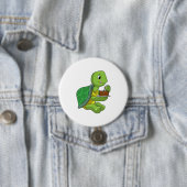 Turtle with Cake Ronde Button 7,6 Cm (In situ)