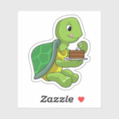 Turtle with Cake Sticker (Vel)