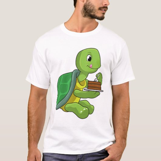 Turtle with Cake T-shirt (Voorkant)