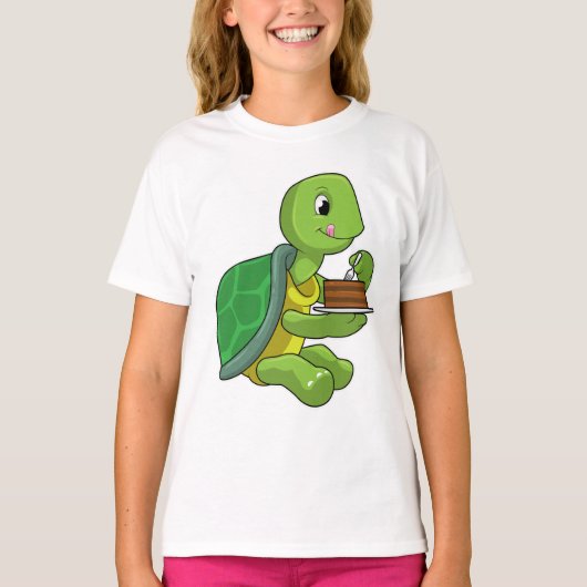 Turtle with Cake T-shirt (Voorkant)