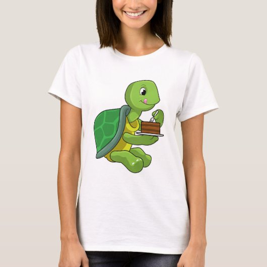 Turtle with Cake T-shirt (Voorkant)