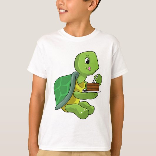 Turtle with Cake T-shirt (Voorkant)