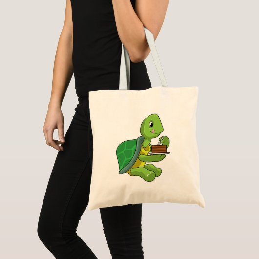 Turtle with Cake Tote Bag (Voorkant (product))