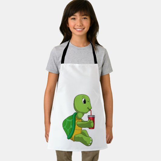 Turtle with Drinking mug with Straw Schort (Insitu)