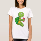 Turtle with Drinking mug with Straw T-shirt (Voorkant)