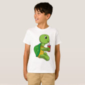 Turtle with Drinking mug with Straw T-shirt (Voorkant volledig)