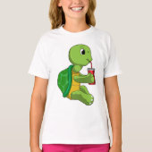 Turtle with Drinking mug with Straw T-shirt (Voorkant)