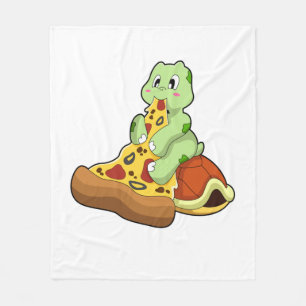 Turtle with Pizza Fleece Deken