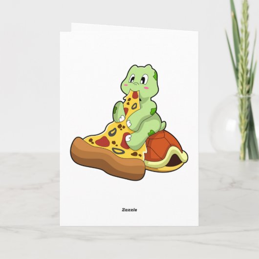 Turtle with Pizza Kaart (Achterkant)
