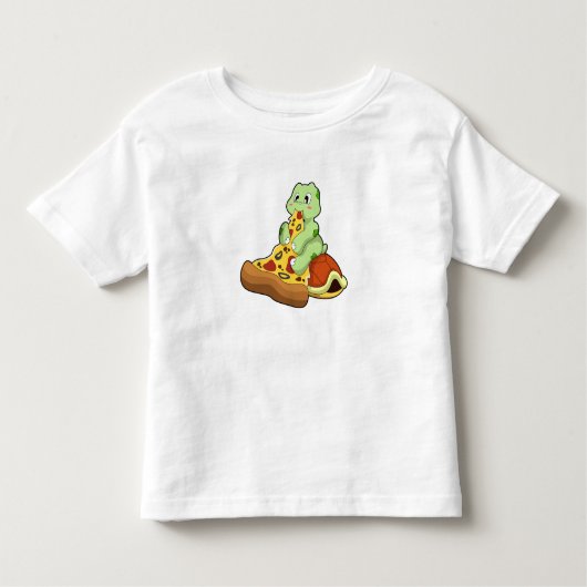 Turtle with Pizza Kinder Shirts (Voorkant)