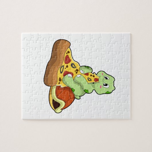 Turtle with Pizza Legpuzzel (Horizontaal)