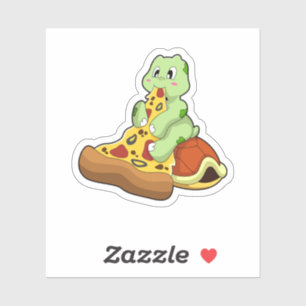 Turtle with Pizza Sticker