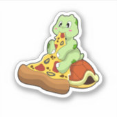 Turtle with Pizza Sticker (Voorkant)