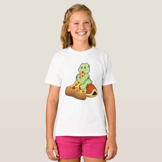 Turtle with Pizza T-shirt (Voorkant volledig)