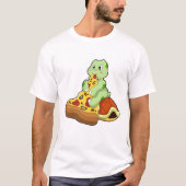 Turtle with Pizza T-shirt (Voorkant)