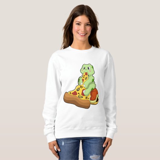 Turtle with Pizza Trui (Voorkant volledig)