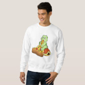 Turtle with Pizza Trui (Voorkant volledig)