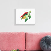 Turtle with Rocket Canvas Afdruk (Insitu (Woonkamer))