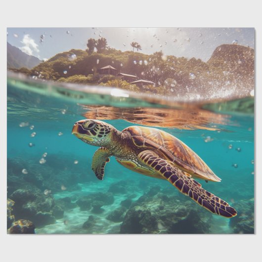 Turtle Wrapping Paper Cadeaupapier (Vlak)