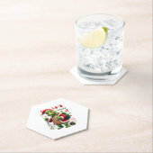 Turtle Xmas Lights Ugly Santa Turtle Christmas Tan Kartonnen Onderzetters (Insitu)