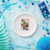 Turtle Xmas Lights Ugly Santa Turtle Christmas Tan Papieren Bordje (Feest)