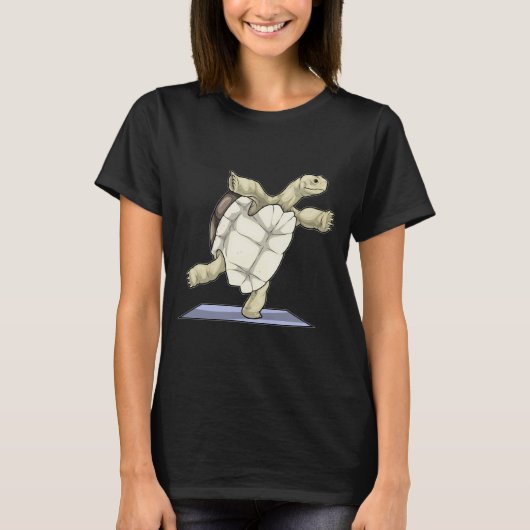 Turtle Yoga Fitness Gymnastiek T-shirt (Voorkant)