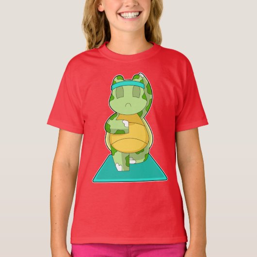 Turtle Yoga Fitness Meditation T-shirt (Voorkant)