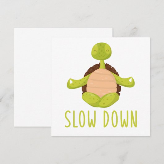 Turtle Yoga Lotus Asana Meditation Zen Nirvana Gif Kaart (Voorkant / Achterkant)