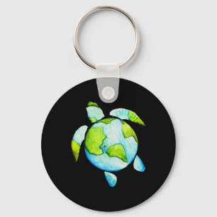 Turtle Zee Turtle Planet April 22 Earth Day Save T Sleutelhanger