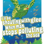 Turtle zegt... "Ik zal in de lee schoppen" Canvas Afdruk