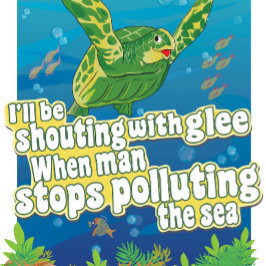 Turtle zegt... "Ik zal in de lee schoppen" Canvas Afdruk