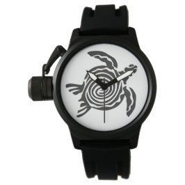 TURTLE. ZWARTE DECORATIEVE TURTUS HORLOGE