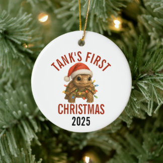 Turtle's Eerste Kerstmis 2025 Keramisch Ornament