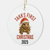 Turtle's Eerste Kerstmis 2025 Keramisch Ornament (Links)