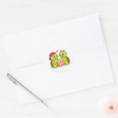 Turtles enjoying movie night together ronde sticker (Envelop)