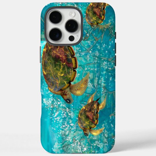 Turtles Gliding_Sea of Glass Case-Mate iPhone Case (Achterkant)